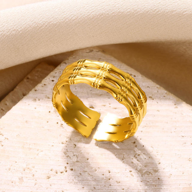 Easy match stainless steel adjustable finger rings