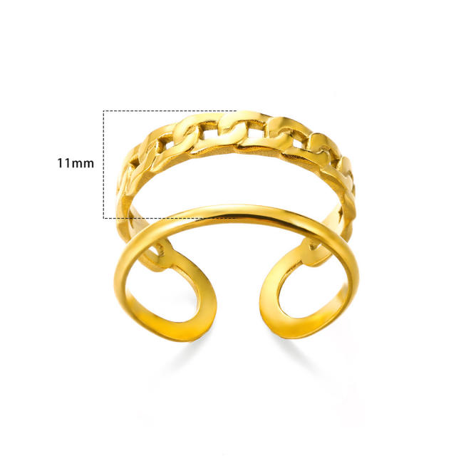 Easy match stainless steel adjustable finger rings