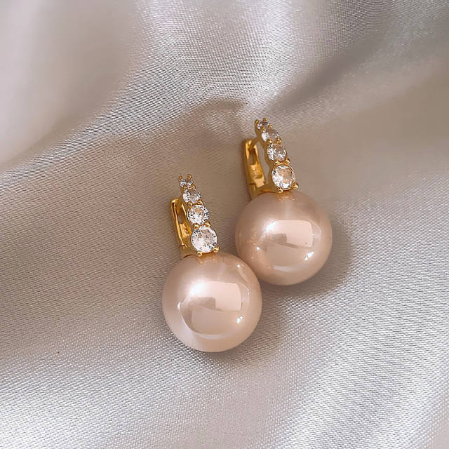 Chic imitataion pearl bead women earrings