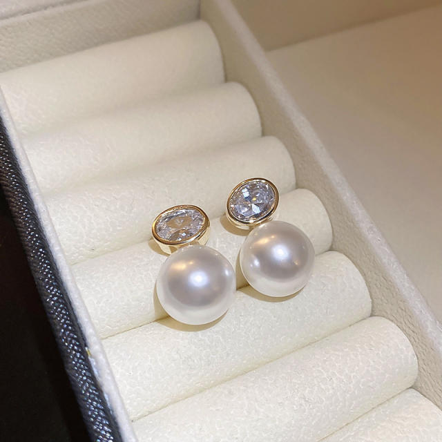 Chic imitataion pearl bead women earrings