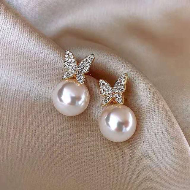 Chic imitataion pearl bead women earrings