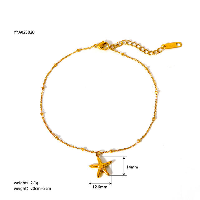 Hot sale stainless steel chain anklet collection