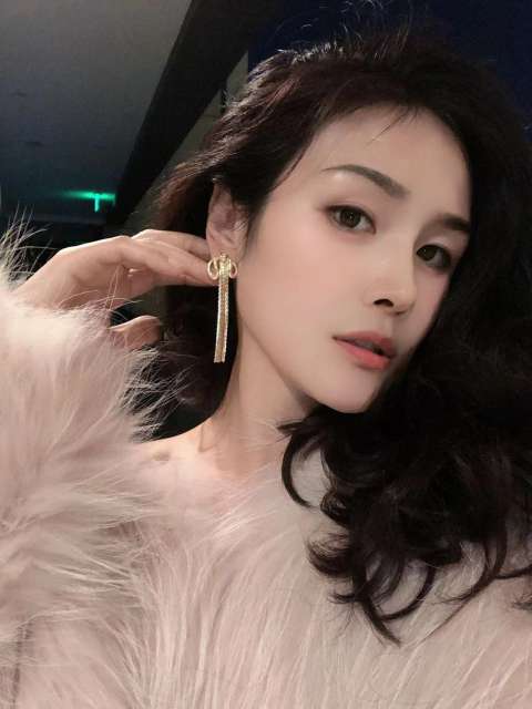 18K cute bow chain tassel women earrings