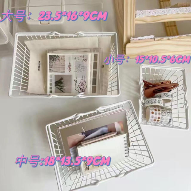 Mini metal three color three size shopping basket