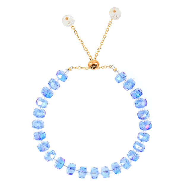 Natural irregular shape crystal stone bracelet for women