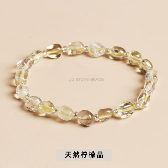 Natural crystal bead elastic bracelet for women