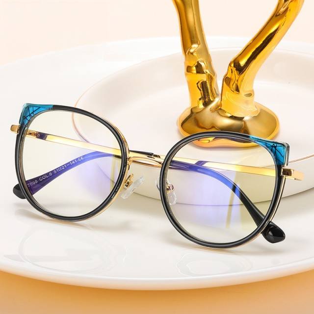 Classic cat eye shape anti blue light women reading glasses