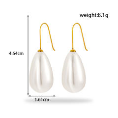 Easy match water drop pearl stainless steel earrings collection