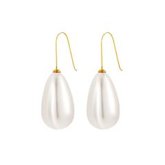 Easy match water drop pearl stainless steel earrings collection
