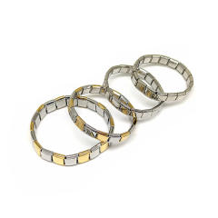 18KG hot sale block design stainless steel elastic bangle