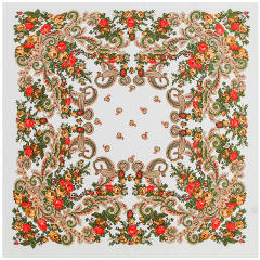 100cm  Floral pattern satin women scarf