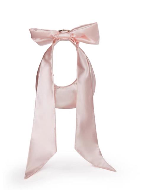 Sweet barbie pink satin bow shoulder bag