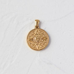 18KG easy match coin snake shell angel stainless steel pendant for diy necklace