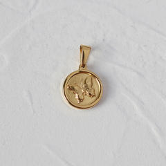 18KG easy match coin snake shell angel stainless steel pendant for diy necklace