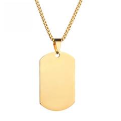 Hot sale engrave letter picture dog tag pendant stainless steel necklace