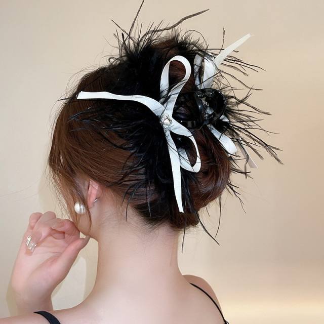 Winter super pretty feather design hair clips clips collections