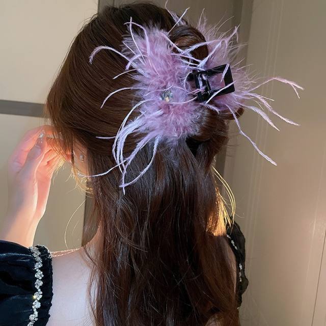 Winter super pretty feather design hair clips clips collections