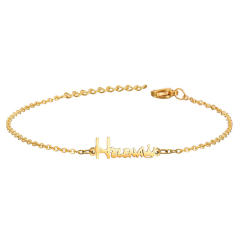 DIY custom name stainless steel necklace bracelet rings for kids