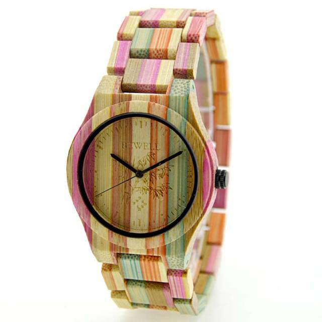Personality colorful wooden watches for men