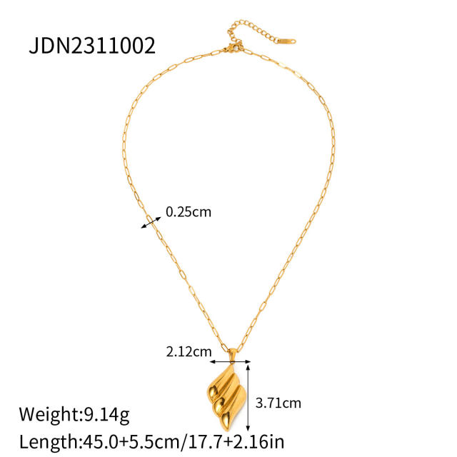18KG concise pendant stainless steel necklace dainty necklace