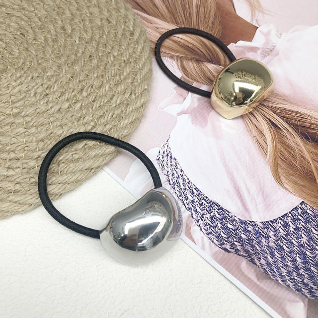 Super cool gold silver alloy accessory women hair ties