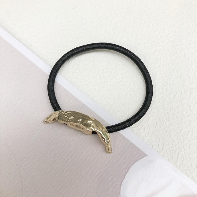 Chunky gold silver color alloy accessory women hair ties