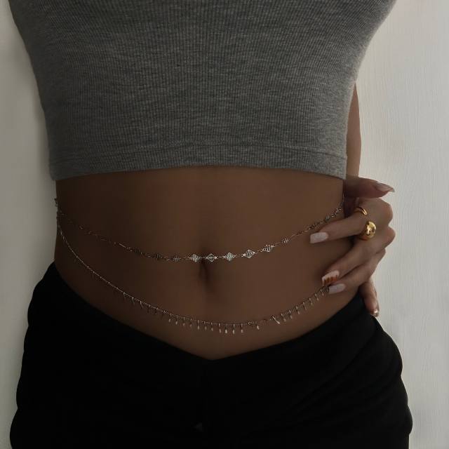 18KG Personality stainless steel waist chain body chain