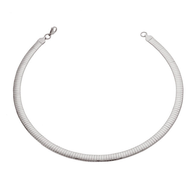 18KG chic stainless steel choker necklace for women