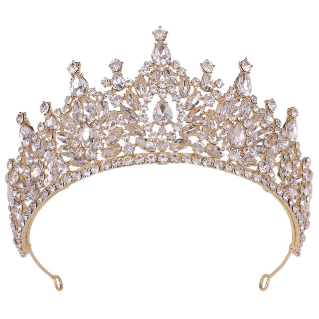 Luxury baroque colorful cubic zircon wedding crown