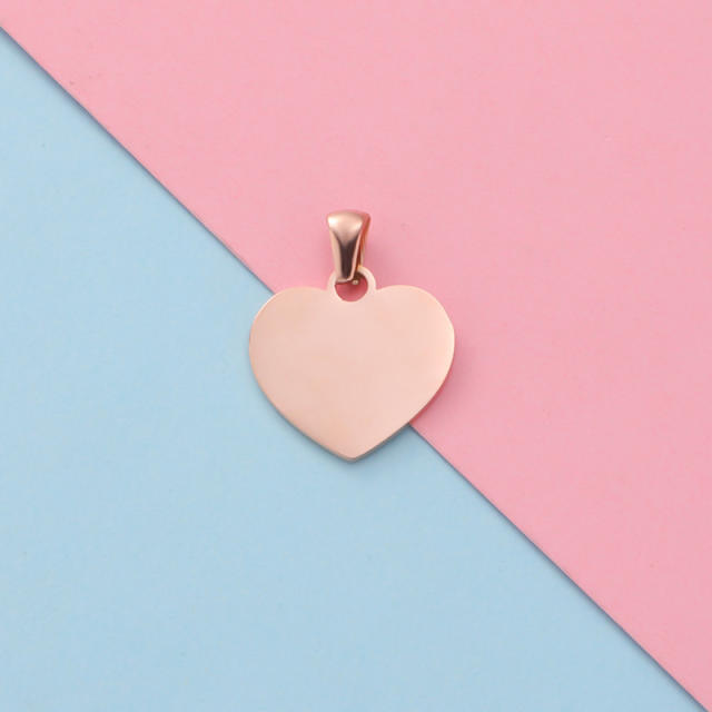 20*20mm diy jewelry stainless steel heart pendant for necklace