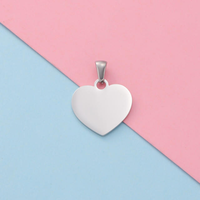 20*20mm diy jewelry stainless steel heart pendant for necklace