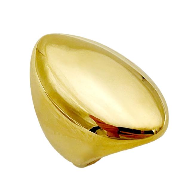 Chunky gold color geometric shape stainless steel rings