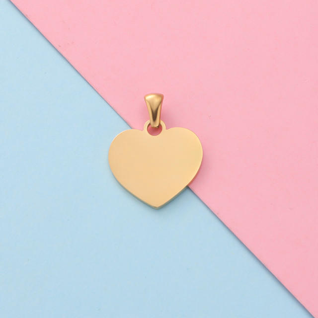 20*20mm diy jewelry stainless steel heart pendant for necklace