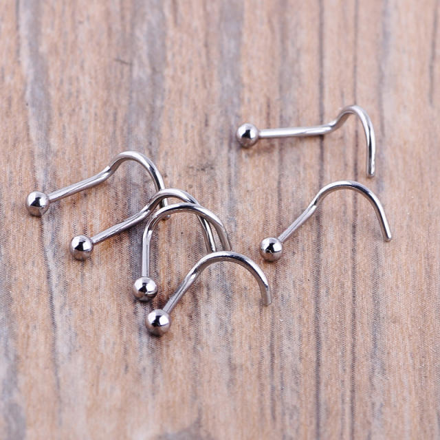 Tiny ball bead stainless steel piercing nose pin