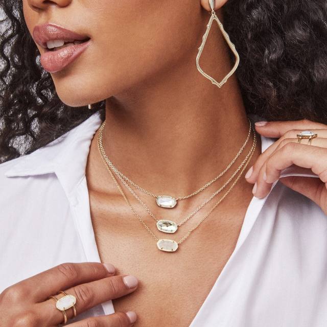 Dainty geometric birthstone stainless steel necklace