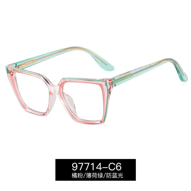 Spring summer new candy color clear blue light reading glasses for women