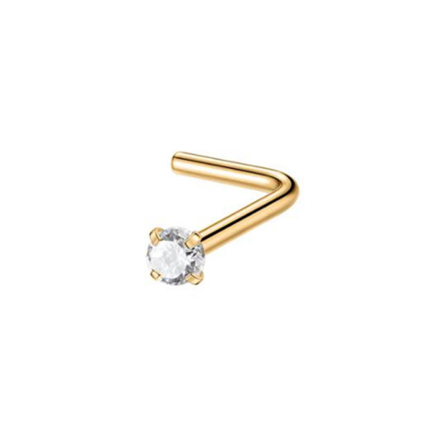 316L stainless steel diamond piercing nose pin