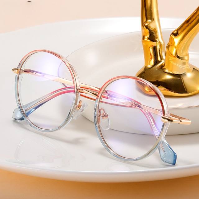TR90 vintage round shape blue light reading glasses