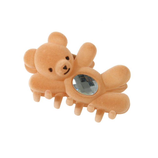 Funny bear cartoon large hair claw clips