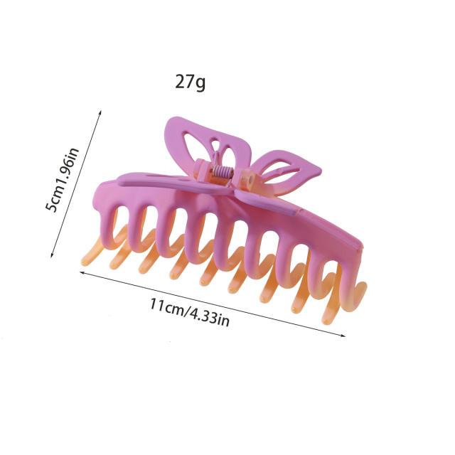 Large size Gradient color plastic hair claw clips