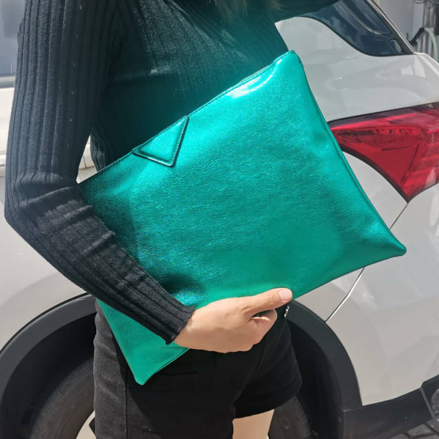 6 color Summer glitter design large capacity PU clutch bag envelop bag