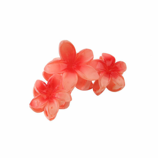 Spring summer bead flower hair claw clips