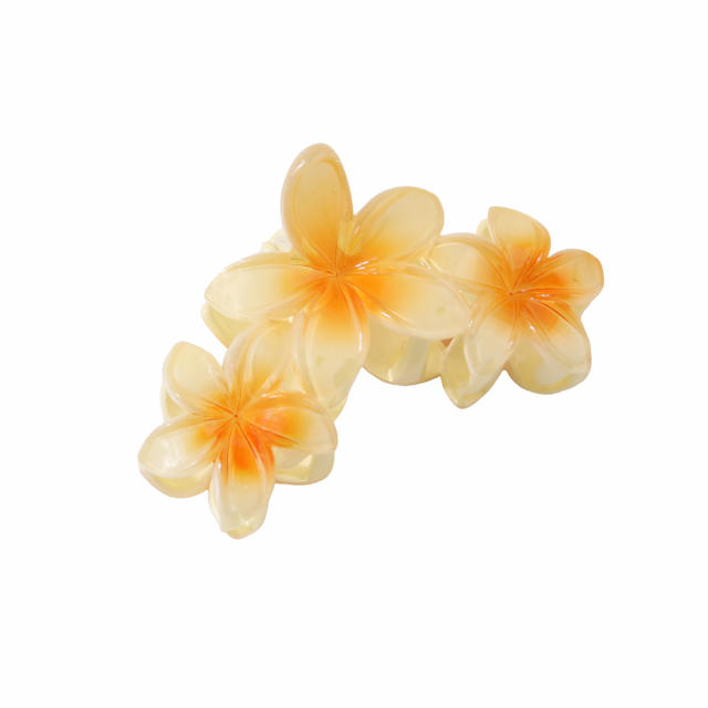 Spring summer bead flower hair claw clips