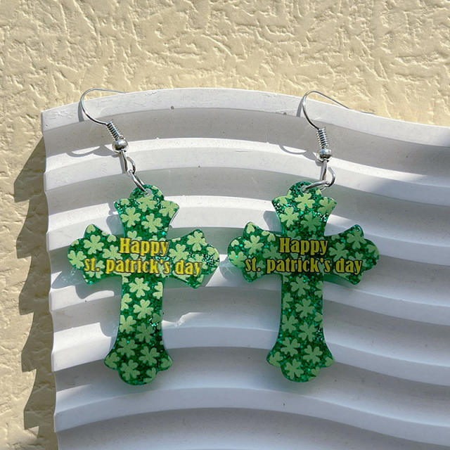 St.Patrick's Day holiday earrings acrylic earrings