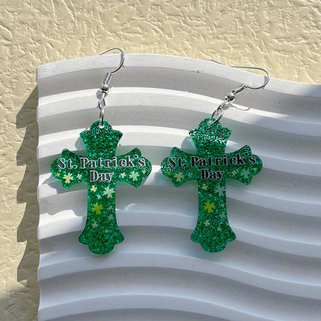 St.Patrick's Day holiday earrings acrylic earrings