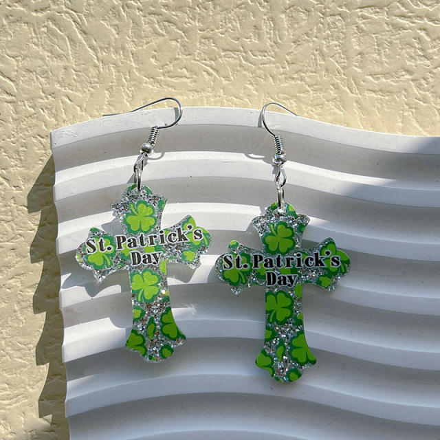 St.Patrick's Day holiday earrings acrylic earrings