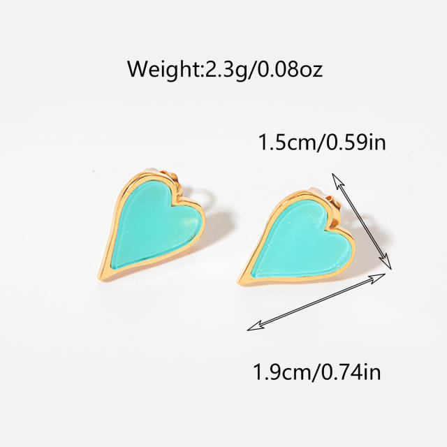 Hot sale heart stainless steel earrings