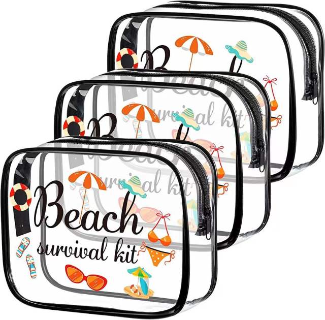 PVC beach letter waterproof cosmetic bag storage bag beach bag