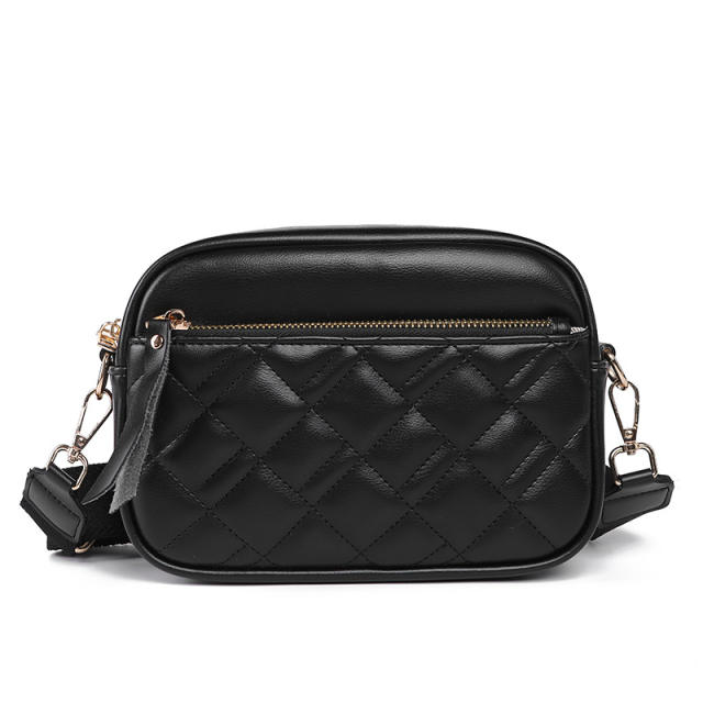Casual quilted pattern PU leather women crossbody bag