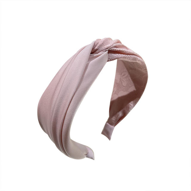 Spring sweet pink black knotted headband